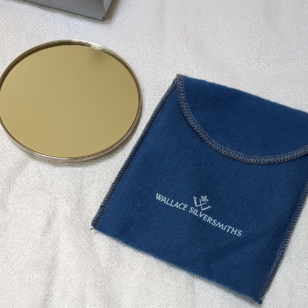 Wallace Silversmiths Silver Purse Mirror - Picture 2 of 4